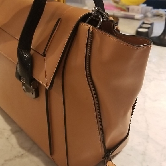 BCBGMAXAZRIA Tan Leather Handbag - Picture 3 of 7
